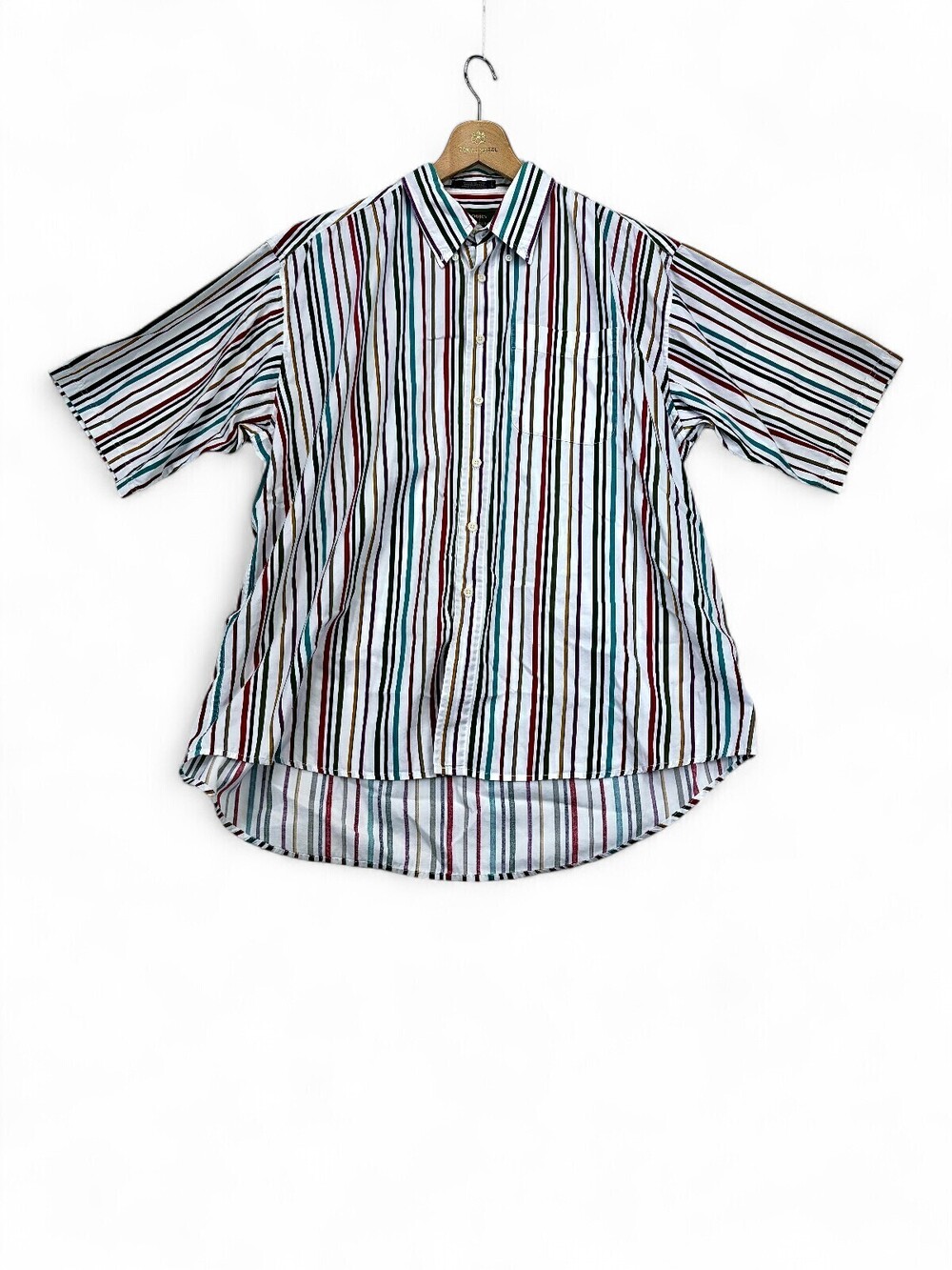 Colours by Alexander Julian Striped Short-Sleeve Button-Up XL